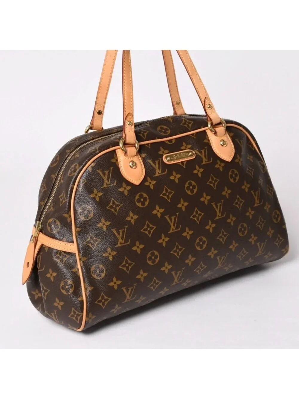 Louis Vuitton Montorgueil GM Shoulder Bag Brown Monogram Canvas Gold